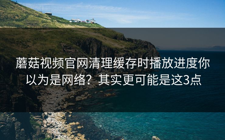 蘑菇视频官网清理缓存时播放进度你以为是网络？其实更可能是这3点  第1张