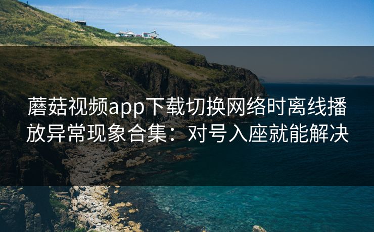 蘑菇视频app下载切换网络时离线播放异常现象合集:对号入座就能解决 第1张 蘑菇视频app下载切换网络时离线播放异常现象合集:对号入座就能解决 第1张